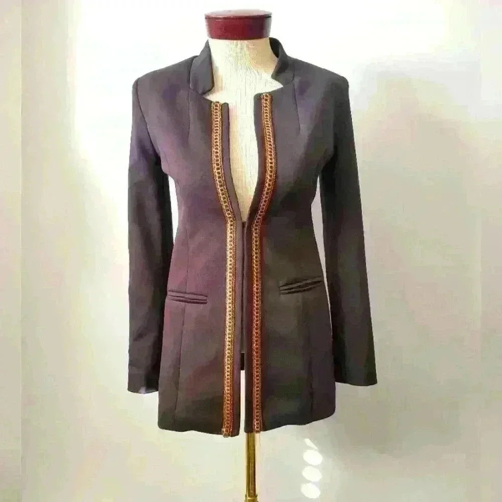 LEFON black and gold duster jacket. Size 36 (US 2)